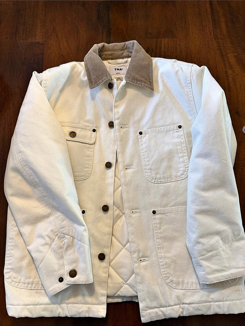 TNA Utility Jacket in White Like New - Picture 2 of 3